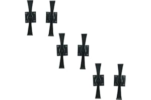 Renovators Supply Manufacturing Black Shutter Dogs 5 3/4 In. Propeller Shaped Wrought Iron Shutter Dogs With Mounting Hardware Pack Of 3