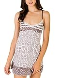 Marilyn Monroe Polka Dot and Leopard Lace Trim Details Chemise