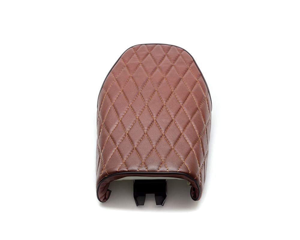 Retro Motorbike Seat in Brown for Street, Scrambler, Flat Tracker, Brat, and Muscle Bikes