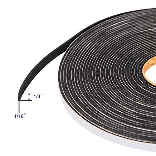fowong Foam Tape Weather Stripping,1/4 Inch Wide X 1/16 Inch Thick