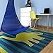 Mohawk Home Playroom Kids ,Friendly Dinosaur Blue (5' x 8')
