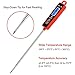 Digital Meat Thermometer, Famili Cooking Thermometer with with 5.35 Inch Long Probe Thermometer for Grilling BBQ Smoker Candy Thermometer