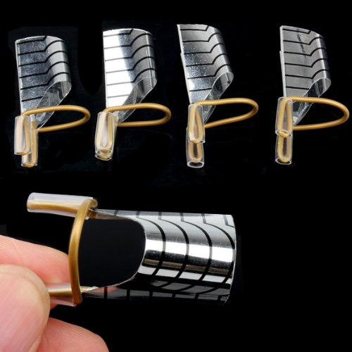 Vktech 10 PCS Acrylic Nail Tools Reusable Nail Forms Tool