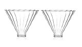 Mozacona 2pcs Glass Funnel Pour Over Coffee