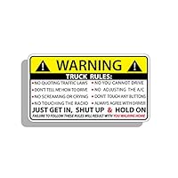 Funny Truck Safety Warning Rules Sticker Adhesive Vinyl Window Graphic Bumper