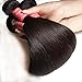 Jolia Hair Malaysian Virgin Hair Straight Human Hair 3 Bundles 7A Malaysian Unprocessed Virgin Weave Hair Human Bundles Natural Black Color 95-100g/pc Mixed Length (14 16 18, Natural Black)