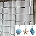 AGPtek 12 PCS Seashell Shower Curtain Hooks for Home and Bathroom (Blue)