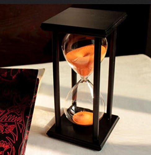 Hourglass 60 Min, Kitchen Sand Timer Clock Home Decration Office Desk Ornament Sandglass (Orange Sand)