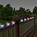 Solar Outdoor Lights - 4 Color Changing LED Lamps for Landscape Lighting - Ideal for Garden Pathway Patio Walkway and Yard - Beautiful Decorative Night Lights