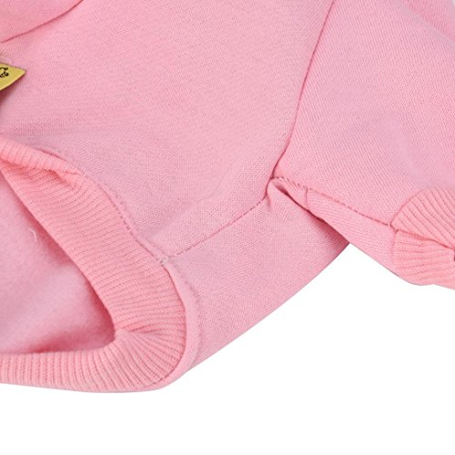 Howstar Pet Clothes, Puppy Hoodie Sweater Dog Coat Warm Sweatshirt Love My Mom Printed Shirt (XS, Pink)