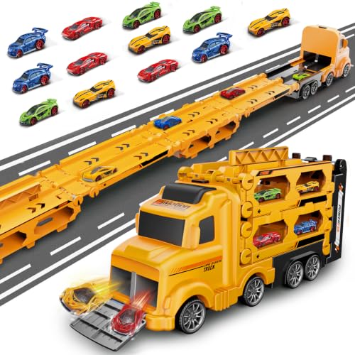Veslier Carrier Truck Race Track Toddlers Car