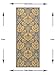 26-inch X 6-feet Non-Skid Rubber Backed Runner Rug | Grey - Gold Floral Modern Carpet Runner 2X6