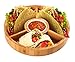 Chip and Dip Serving Bowl – Wooden Appetizer Platter Set with Dip Cup for Salsa, Guacamole, Nacho, Vegetables, Taco Chip, Snacks and More – 12 Inch Diameter. Perfect for the BIG GAMES !