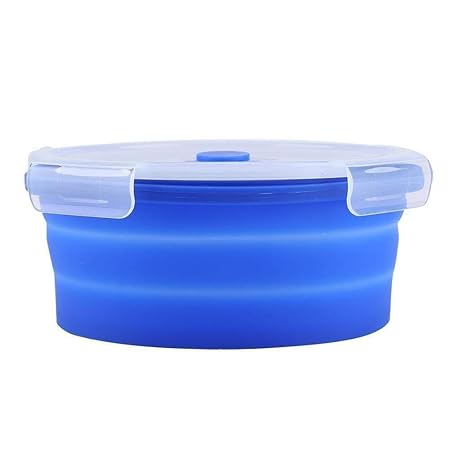 Jishipin Caja de Almuerzo Reutilizable 1200ml Portátil Plegable ...