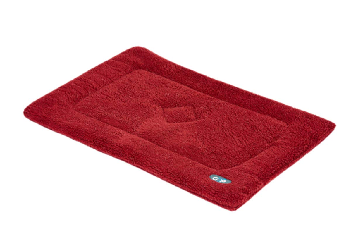 Gor Pets Washabe Sherpa Cage Mat for Dog Cat Crate, 61 x 91 cm, Wine