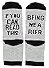 If you can read this bring me a beer Cotton Socks Christmas Gift for Wine Lovers Birthdays Lunies, Black