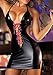 itissexy Leather Lingerie Women Backless Bodysuits Sexy Clubwear Leather Outfit Lingerie Set Black