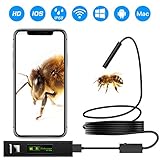 Wireless Endoscope, Mascarry WiFi Borescope Inspection Camera HD Snake Camera for Android and IOS Smartphone, iPhone, Samsung, Tablet - Black(11.5FT)