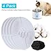 Beacon Pet 4-Pack Replacement Fountain Filters for Cats, Dogs, Multiple Pets: Ion Exchange Resin & Activated Carbon, Dual-Action, Easy to Install