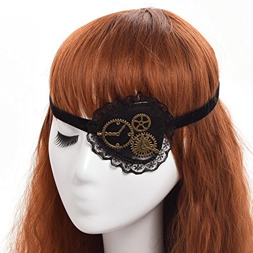 GRACEART Steampunk Leather Gears Eyepatch