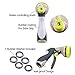 Homdox Garden Hose Spray Nozzle Metal Water Nozzle High Pressure Hand Sprayer with 8 Patterns Adjustable,5 Washers for Watering Plants, Cleaning Car Wash and Washing Dogs