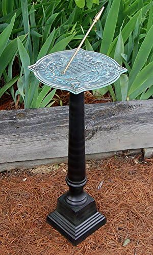 BestNest Rome Happiness Sundial and Stepped Pedestal