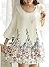 Women's Chiffon Floral 3/4 Sleeve Summer Beach Sundress Casual Dress