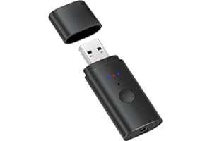 GENERIC USB Bluetooth 5.2 Transmitter for TV, Wireless Audio Adapter for Airpods or Wireless Headphones Dual Pairs, Low Latency, Bluetooth 3.5mm Aux Transmitter for Flight, TV, PC, Gym, Gaming