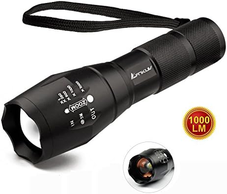 ANIKUV Portable Ultra Bright LED Flashlight - Outdoor water Resistant LED Tactical Flashlight - Adjustable Focus and 5 Light Modes
