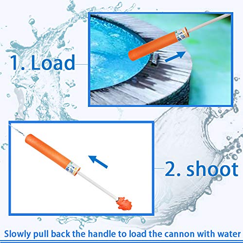 Water Guns for Kids 6 Pack Foam Water Blaster Set, Squirt Gun Shooter Swimming Pool Pump Foam Water Soaker Blasters Soaker Summer Beach Toys Outdoor Pool Toys for Kids and Adults