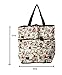 DIYJewelryDepot Foldable Shopping Bags Reusable Extra Large Grocery Bag w/ Zipper + Keychain (Tsum Tsum White)