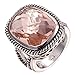 Weina Women's 925 Sterling Silver 11.98cttw Gemstone Filled Huge Morganite Ring Size 6 7 8 9 10