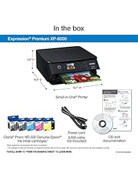 Epson Expression Premium XP 6000 Impresora fotográfica inalámbrica a color con escáner y fotocopiadora, Reposición de  Dash habilitada