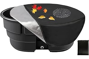 SORENCUT Waterproof Stock Tank Cover for 100 Gallon Stock Tank Cover Oval,420D Oxford Oval Tank Cover to Keep Leaves and Debris Out, Tear-Resistant and UV Resistant for Stroller,Storage Bench,Humid Garage