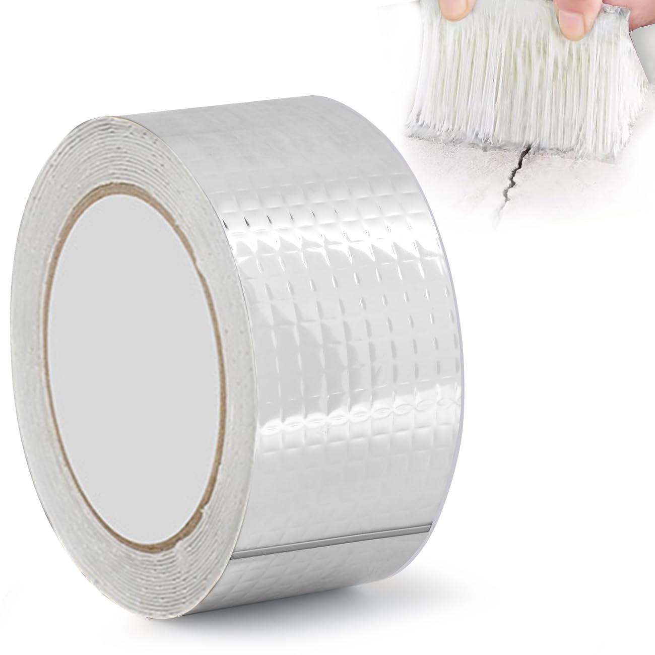 FOCCTS Silver Butyl Tape, Tenacious Sealant Tape for Sealing Roof Caravan Seam Pipe Jointing Leaks Repair kit Outdoor Use (5cm x 5m x 1.2mm) 1 roll