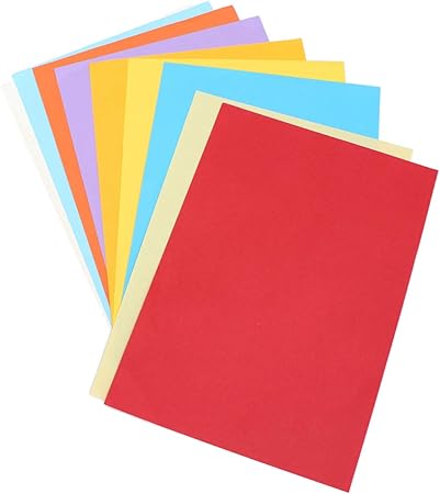 Amazon Exceart レインボー画用紙色紙a4コピー印刷可能な紙クラフト装飾用カット紙用diyアートクラフト文房具用品100枚10色 クラフト紙 文房具 オフィス用品