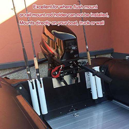 Milageto 2X ABS Selbstklebendes Mastboot 1 Rutenhalter Halterung Organizer Yacht Schwarz – Bild 6