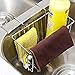 SANNO Kitchen Sink Sponge Holder,in Sink Caddy Utensil Holder Brush Soap Dish Washing Organizer Tray Liquid Drainer Rack - Stainless Steel
