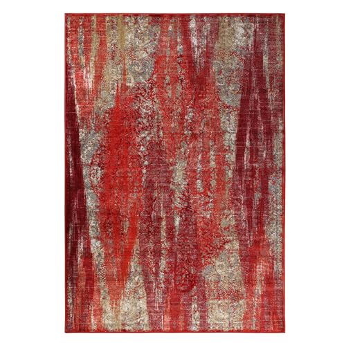 Superior Modern Indoor Area Rug, Washable, Non-Skid Foam Backing, Floor Decor f…