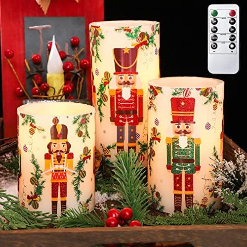 PETRISTRIKE Flameless Christmas Candles Battery Operated, Realistic