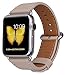 Compatible Iwatch Band 38mm 40mm - PEAK ZHANG Women Genuine Leather Replacement Strap Compatible Series 4 (40mm) Series 3/2 /1 (38mm) Sport Edition, Light Tan