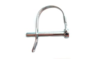 VIEFOW (10 Pieces) 𝗛𝗲𝗮𝘃𝘆 𝗗𝘂𝘁𝘆 𝗦𝗮𝗳𝗲𝘁𝘆 𝗖𝗼𝘂𝗽𝗹𝗲𝗿 𝗣𝗶𝗻,Round Wire Shaft Locking Pin Pto Pin 1/4" x 1-3/8"Round Arch Hitch Pin Wire Retainer for Farm Trailers Lawn