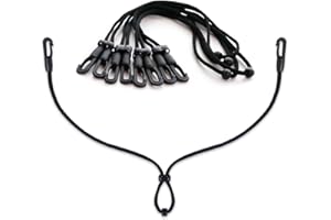 Adjustable Extra Long Mask Strap Extenders - 4 Pcs, Black - by HX AURIZE