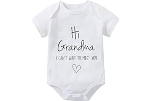 WOOYONGING Hi Daddy I Can't Wait To Meet You Pregnancy Announcement Baby Clothes Newborn Outfit Infant Romper