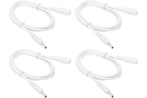 PATIKIL 3Ft Male to Female 3.5x1.35mm DC Power Extension Cable, 4 Pcs 24AWG Wire Adapter Connector Charging Cord for LED Stri