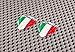 Italy (Italia) Mini Flag 3D Domed Decal Sticker (2pcs)