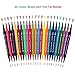24 Pack Dual Brush Pen Art Markers - Colored Fine Tip Markers for Coloring Books, Drawing, Bullet Journal - Brush Pens for Sketching, Planner, Lettering
