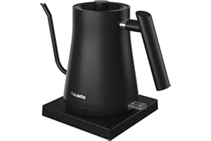 Gooseneck Electric Kettle Fabuletta 1500W Ultra Fast Boiling Water Kettle 100% Stainless Steel for Pour-over Coffee & Tea Leak-Proof Design French Press Boil-Dry Protection 1L
