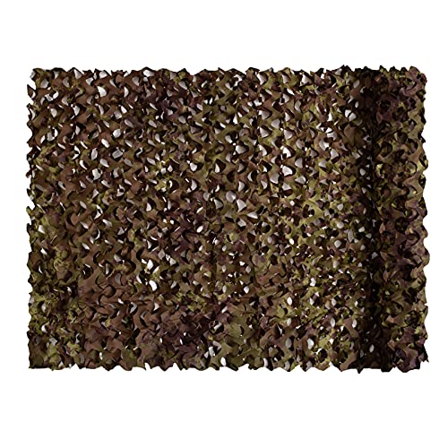 Sensong Camo Netting, Bulk Roll Camouflage Netting IT Woodland Camo 5 x 6.56 ft, Military Hunting Mesh Nets Free Cutting for Hunting Blind Sunshade Shooting Theme Party Decoration