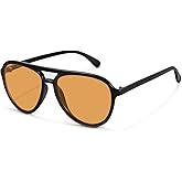 Fozono Retro Aviator Sunglasses Women Men Classic Trendy Vintage Double Bridge Aviators Sun Glasses UV Protection